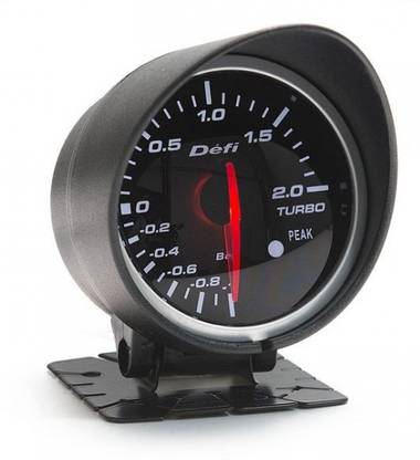 AutoTrends BF 60mm Boost Gauge High Quality Turbo Gauge with Red & White Light Analog Speedometer