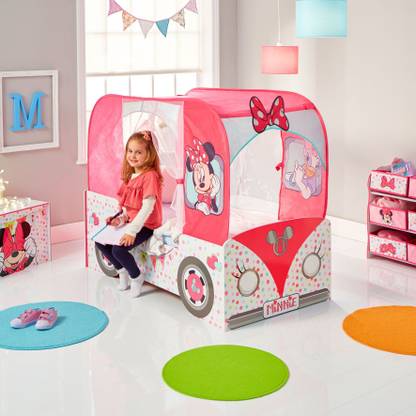DISNEY Minnie Mouse Campervan Kids Toddler Bed Engineered Wood Single Bed