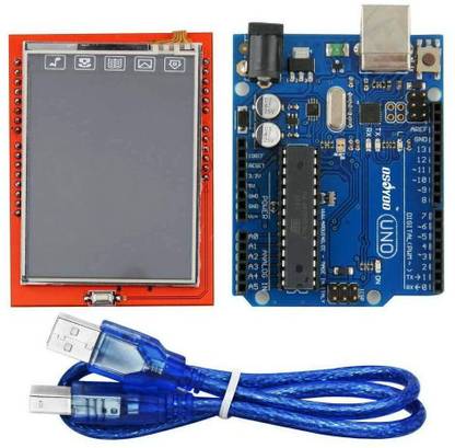 SunRobotics 2.4" TFT LCD Display Touch Panel Screen Shield Module TF + UNO board with USB cable For Arduino DIY Kit Display Lights Electronic Hobby Kit
