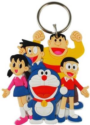 Maxtree Soft Rubber Singlesided Doraemon Logo Designer Toy Keychain Key Chain