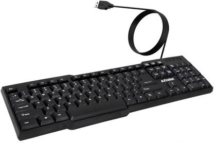 PRODOT KB-207hs Standard Wired USB English Hindi Typing Keyboard Plug and Play Interface with 1.5 Meter Cable Wired USB Standard Desktop Keyboard Compatible with Desktop, Laptop, Mac