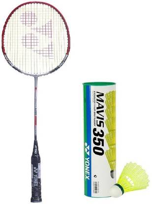YONEX Combo of Two One 'Muscle Power 600' Badminton Racket and One Box 'Mavis-350' Shuttle cock (Pack of 6) (Color on availability) Badminton Kit