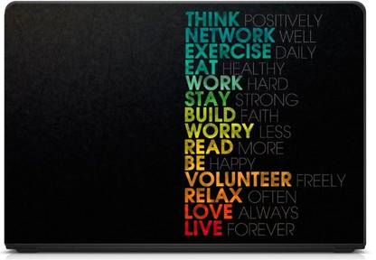 Anweshas Printed on 3M Vinyl, Premium Quality, HD, UV Printed, Laminated, Bubble Free, Scratchproof, Washable, Easy to Install Laptop Skin/Sticker/Vinyl/Cover for 13.1, 13.3, 14.1, 14.4, 15.1, 15.6 inches (Motivational-design) vinyl Laptop Decal 15.6