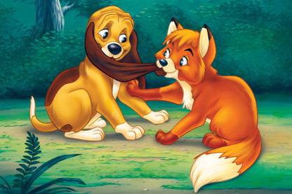 THE FOX AND HOUND TOD COPPER Paper Print
