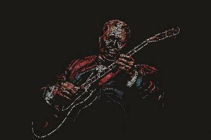 POBB KING GUITAT BLUES Paper Print