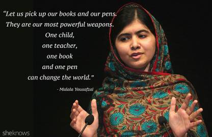 malala yousafzai quotes that prove Paper Print