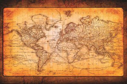 POWORLD MAP Paper Print