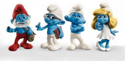 POThe Smurfs Paper Print