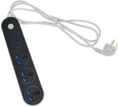 99Gems 2 MTR LENTH CORD 3USB + POWER 3  Socket Extension Boards
