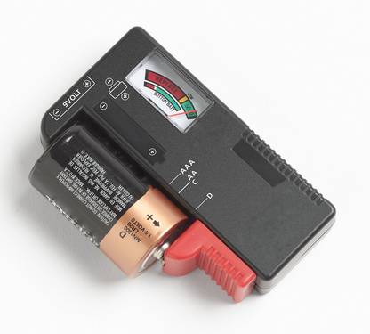 DOCOSS Battery Checker Universal for AAA AA C D 9V 1.5V Button Coin Cell Household Batteries Tester Battery Capacity Tester Analog Battery Tester