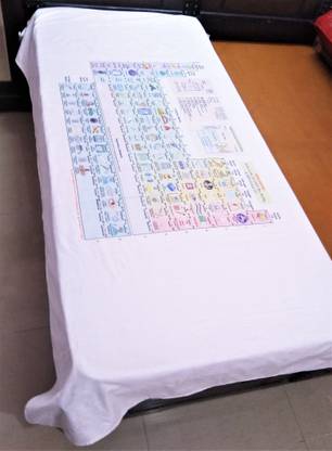 estore.innovare 200 TC Polycotton Single Text Print Flat Bedsheet