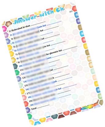 PartyStuff Answer with Ch - Word Answers in Paper Games (12 Cards) Word Games