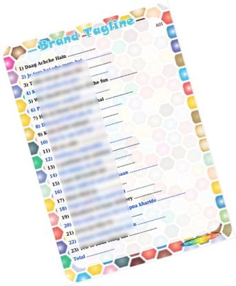 PartyStuff Brand Tagline - Clues and Answers in Paper Games (12 Cards) Party & Fun Board Game