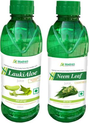 Madren Healthcare Lauki Aloe 1 Ltr & Neem Juice 1 Ltr