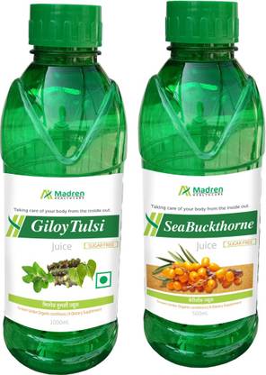 Madren Healthcare Giloy Tulsi 1 Ltr & Sea Buckthorne Juice 500 ml