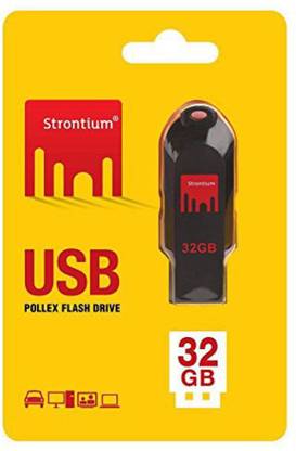 Strontium Pollex 32 GB Pen Drive Compatible with Desktop Computer, Audio Player, Television, Laptop USB 2.0 Plastic Case