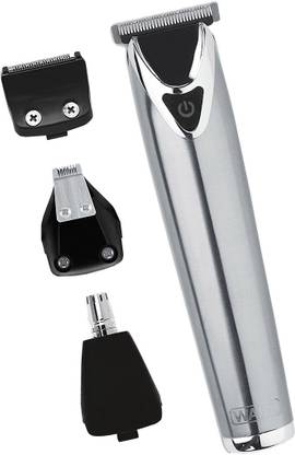Wahl Clipper Corp Stainless Steel Lithium Ion Plus Beard Trimmers for Men, Hair Clippers and Shavers, Nose Ear Trimmers, Rechargeable All in One Men's Grooming Kit, by the Brand used by Professionals #9818 Trimmer 60 min  Runtime 10 Length Settings