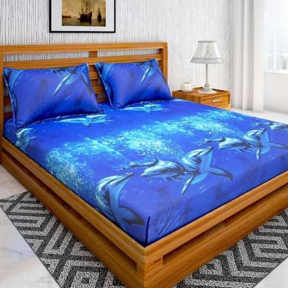Bombay Linen 144 TC Microfiber Double Printed Flat Bedsheet