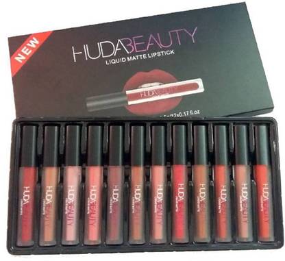 Huda Beauty Matte Lipstick(Set Of-12)