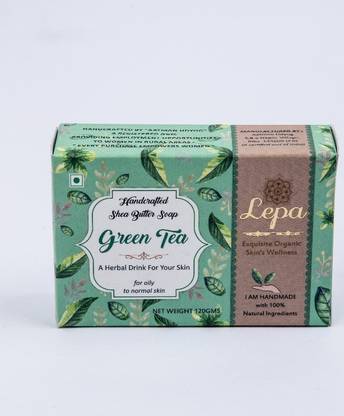 lepa Handicrafted Shea Butter Green Tea Soap