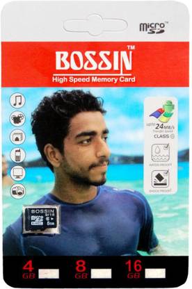 Bossin MicroSD Card High Speed 4 GB MicroSD Card Class 4 24 MB/s  Memory Card Compatible with Mobile
