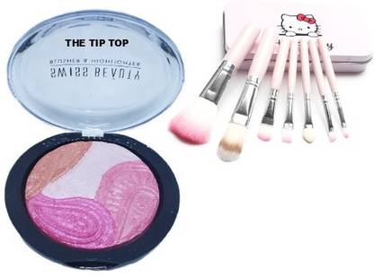 THE TIP TOP BLUSHER & HIGHLIGHTER AND HELLO KITTY MAKE UP BRUSH
