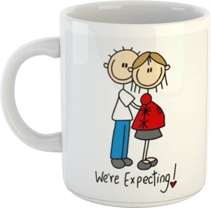 Teebuddy We are Pregnant, Pregnancy reveal, Pregnancy Announcement mug, Gifts for Expecting mommy, Secret Message, Pregnancy Reveal Ceramic Coffee Mug