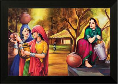 saf Rajasthani Large Digital Reprint 14 inch x 20 inch Painting