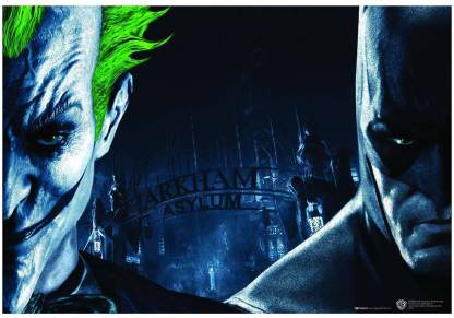 WB Official Licensed Batman Arkham Asylum Joker Poster A4 Paper Print