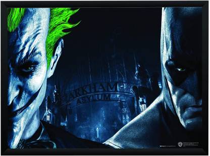 WB Official Licensed Batman Arkham Asylum Joker Poster A3+ 13 x 19 Frame Paper Print
