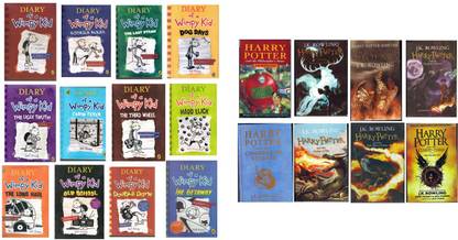 Set Of 2sets Of Books By Harry Potter (08books) And Diary Of Wimpy Kids(12books)-By J.k. Rowling And Jeff Kenny