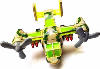 ToyGalaxy BattleR Military helicopter with led lights and music