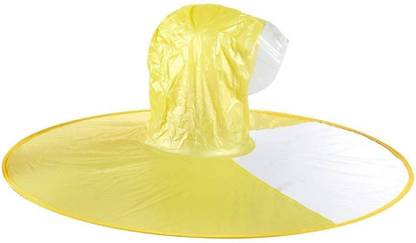 Prime Waterproof Hands Free Umbrella Rain, Raincoat for Outdoor, Umbrellas for Rainy Season, Yellow Umbrella