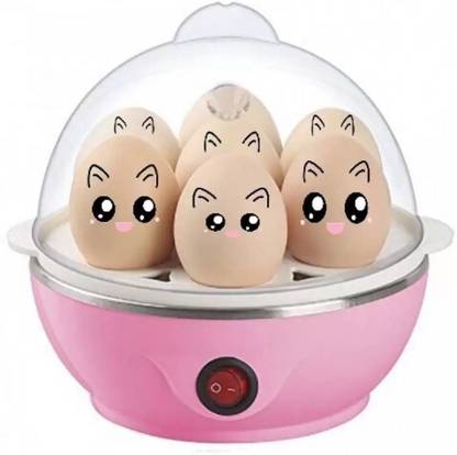 Hikone EB-51 Electric -Boiler/Poacher cum Food Steamer (7 Eggs) (Multi color) Egg Cooker