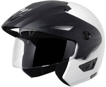 VEGA CRUISER WITH PEAK WHITE Motorbike Helmet