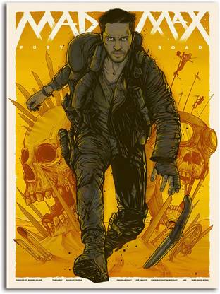 TAMATINA Tamatina Canvas Painting - Mad Max Fury Road - Modern Canvas Art Oil 17 inch x 23 inch Painting