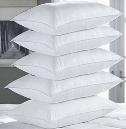PUMPUM Polyester Fibre Solid Sleeping Pillow Pack of 5