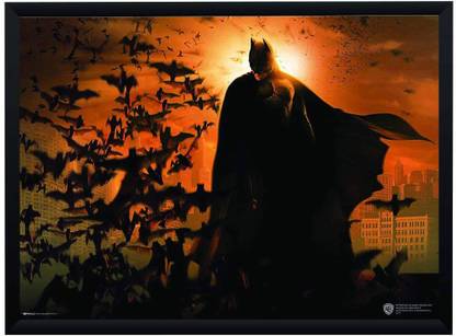 Batman Bats Flying Poster A3+ 13 x 19 Frame Paper Print