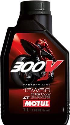 MOTUL 300V 15W50 ESTER CORE 100% FULLY SYNTHETIC ENGINE OIL FOR BIKE Full-Synthetic Engine Oil