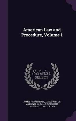 American Law and Procedure, Volume 1