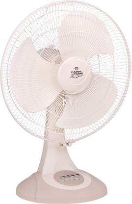 HAPPY HOME TABLE FAN II 16 INCHES II 3 SPEED CONTROL II ISI approved II HH-87 TF II Performance guaranteed 3 Blade Table Fan