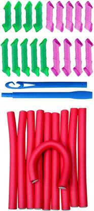 NERR ™ Magic Leverag As Seen On Tv Curlformers Spiral Hair Roll Curlers 18 Pieces, 10 Pieces Roller Self Holing Hair Curler Rods (Pack Of 12) Hair Curler (Multicolor) Hair Accessory Set