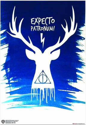 WB Official Licensed Harry Potter Expecto Patronum Deathly Hallows Art Poster A3+ 13 x 19 inches Paper Print