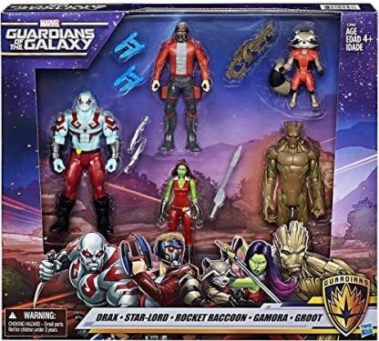 Marvel Guardians of the Galaxy 6" HERO figures 5 Pack Drax/Star-Lord/Gamora