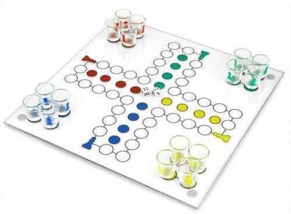 AweStuffs Jumbo Drinking Ludo Party Game Set Party & Fun Board Game