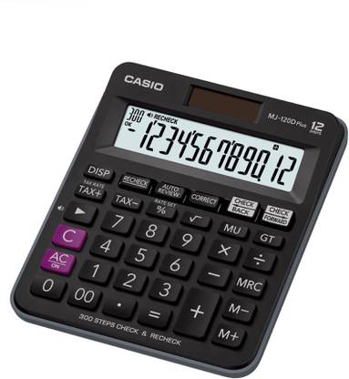 CASIO MJ-120DPLUS-BK Desktop Basic  Calculator