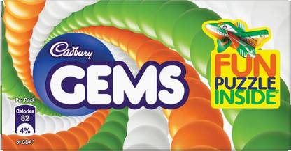Cadbury Gems Chocolate, 17.8 gm pack (Pack of 12) Bars