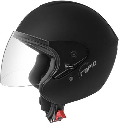 GLIDER Rapid Open Black ISI Certified Motorbike Helmet