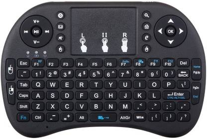 Electrobot Mini Wireless Keyboard with Touchpad Mouse 2.4GHz Remote Controller Rechargeable Combos for Google Android Box, Pc, Pad,Smart TV Player(Black) Wireless Handheld Gaming Keyboard
