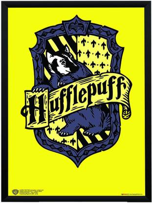 WB Official Licensed Harry Potter Hufflepuff House Poster A4 Frame Paper Print